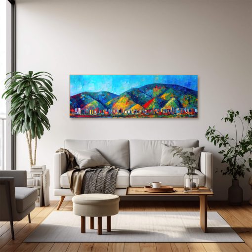 Abstract Geometric Poetry Inspired by Claude Monet, Avila Canvas Prints Wall Art, Avila Contemporary Art, Avila Abstract Art, Venezuelan Art - Image 3