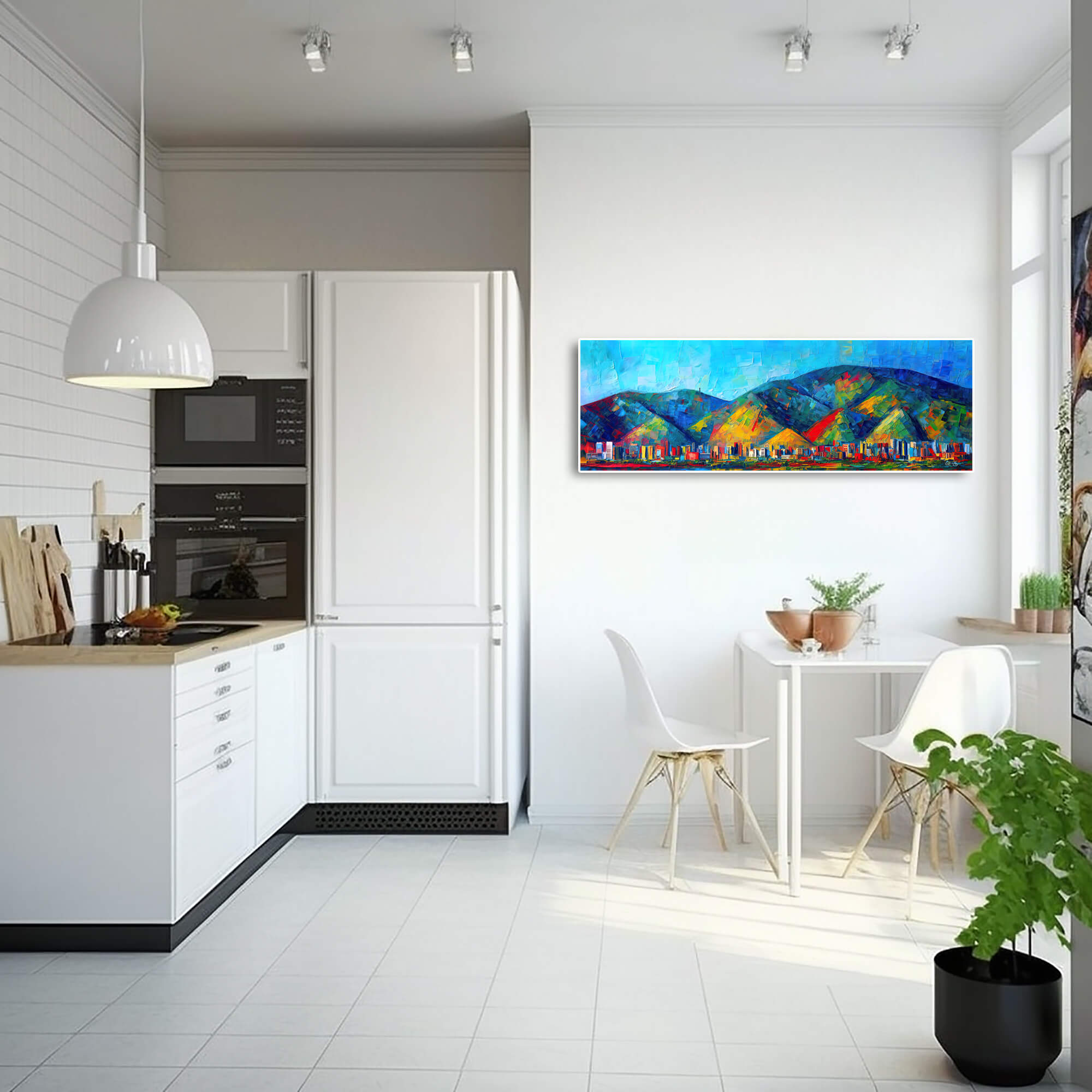 Abstract Geometric Poetry Inspired by Claude Monet, Avila Canvas Prints Wall Art, Avila Contemporary Art, Avila Abstract Art, Venezuelan Art - Image 6