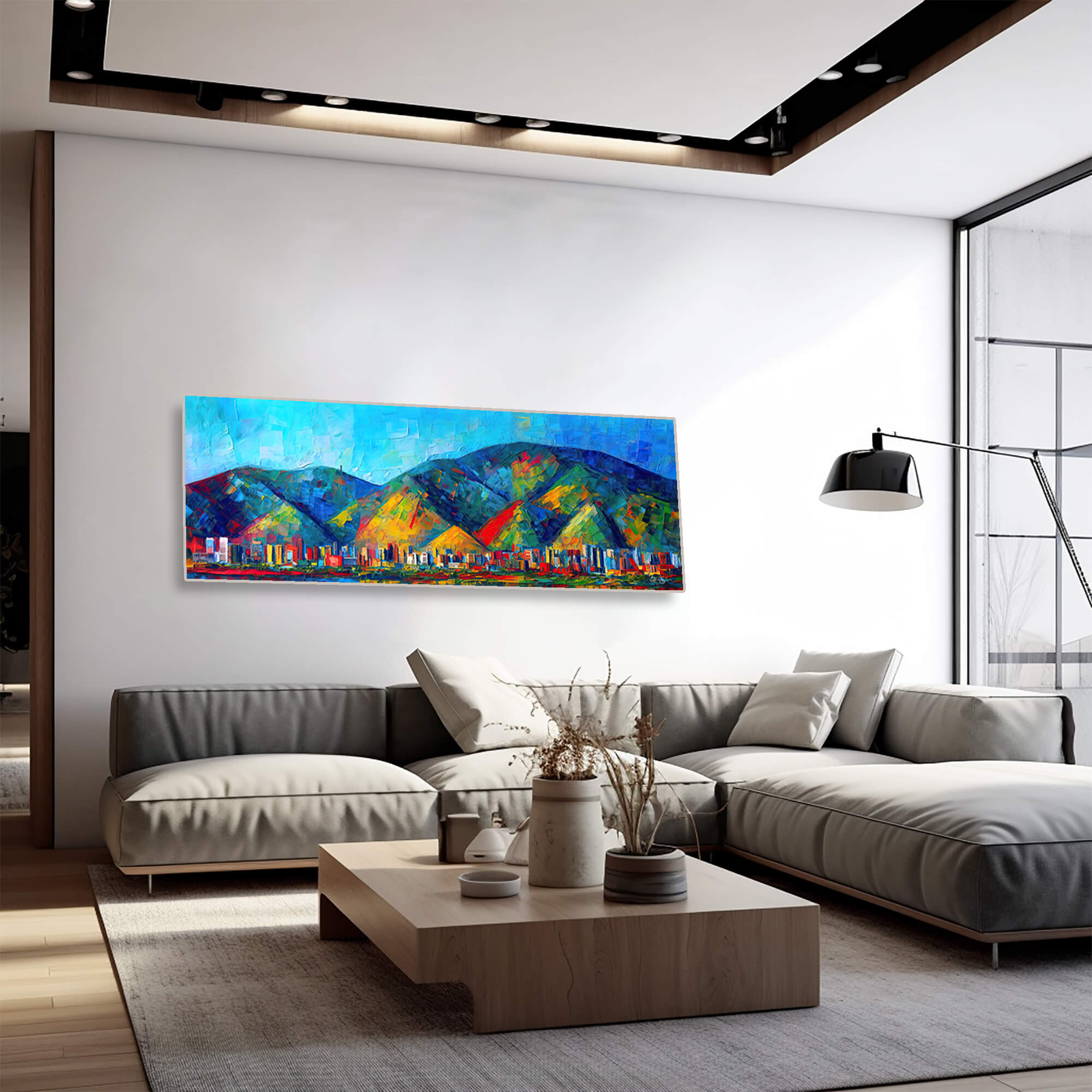 Abstract Geometric Poetry Inspired by Claude Monet, Avila Canvas Prints Wall Art, Avila Contemporary Art, Avila Abstract Art, Venezuelan Art - Image 2