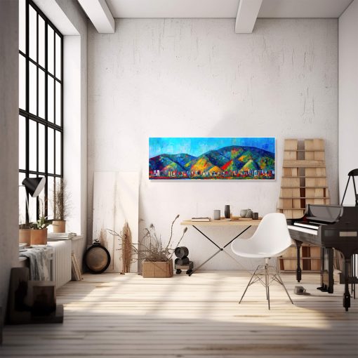 Abstract Geometric Poetry Inspired by Claude Monet, Avila Canvas Prints Wall Art, Avila Contemporary Art, Avila Abstract Art, Venezuelan Art - Image 9
