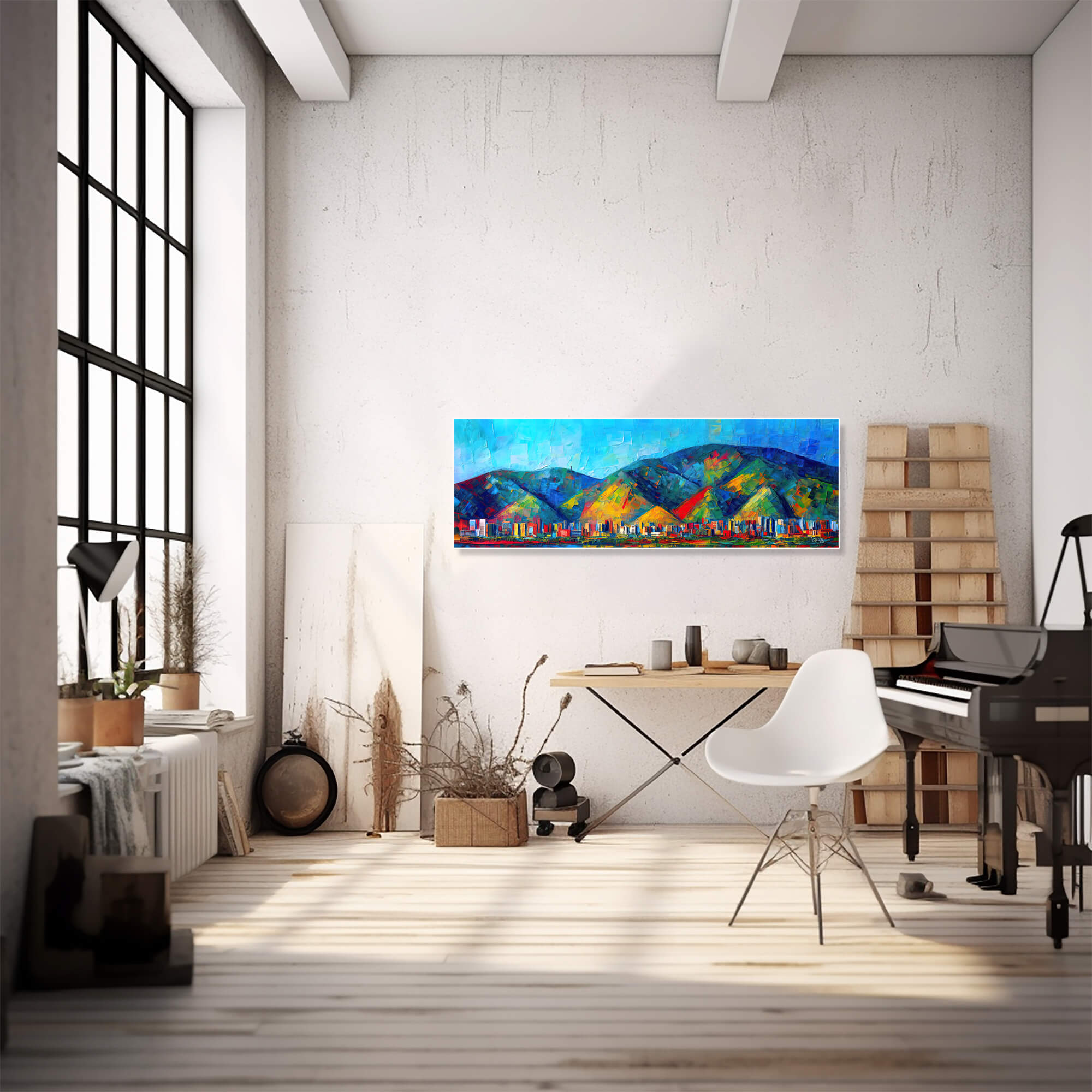 Abstract Geometric Poetry Inspired by Claude Monet, Avila Canvas Prints Wall Art, Avila Contemporary Art, Avila Abstract Art, Venezuelan Art - Image 9