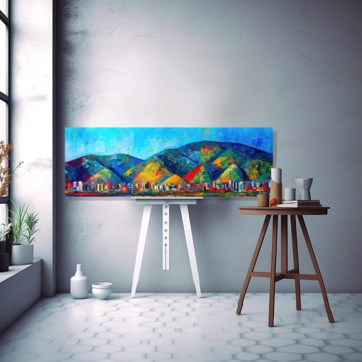 Abstract Geometric Poetry Inspired by Claude Monet, Avila Canvas Prints Wall Art, Avila Contemporary Art, Avila Abstract Art, Venezuelan Art - Image 10