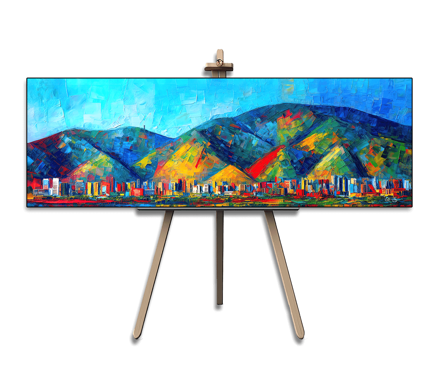 Abstract Geometric Poetry Inspired by Claude Monet, Avila Canvas Prints Wall Art, Avila Contemporary Art, Avila Abstract Art, Venezuelan Art