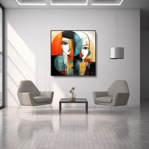 Female line art print, Modern Abstract, love wall art, Female Figure art, digital print, Contemporary Art, love art - Image 4