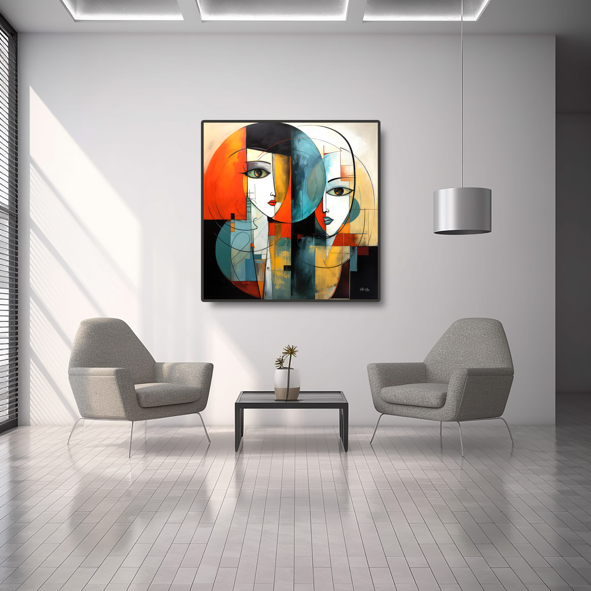 Female line art print, Modern Abstract, love wall art, Female Figure art, digital print, Contemporary Art, love art - Image 4