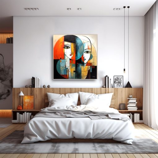 Female line art print, Modern Abstract, love wall art, Female Figure art, digital print, Contemporary Art, love art - Image 3