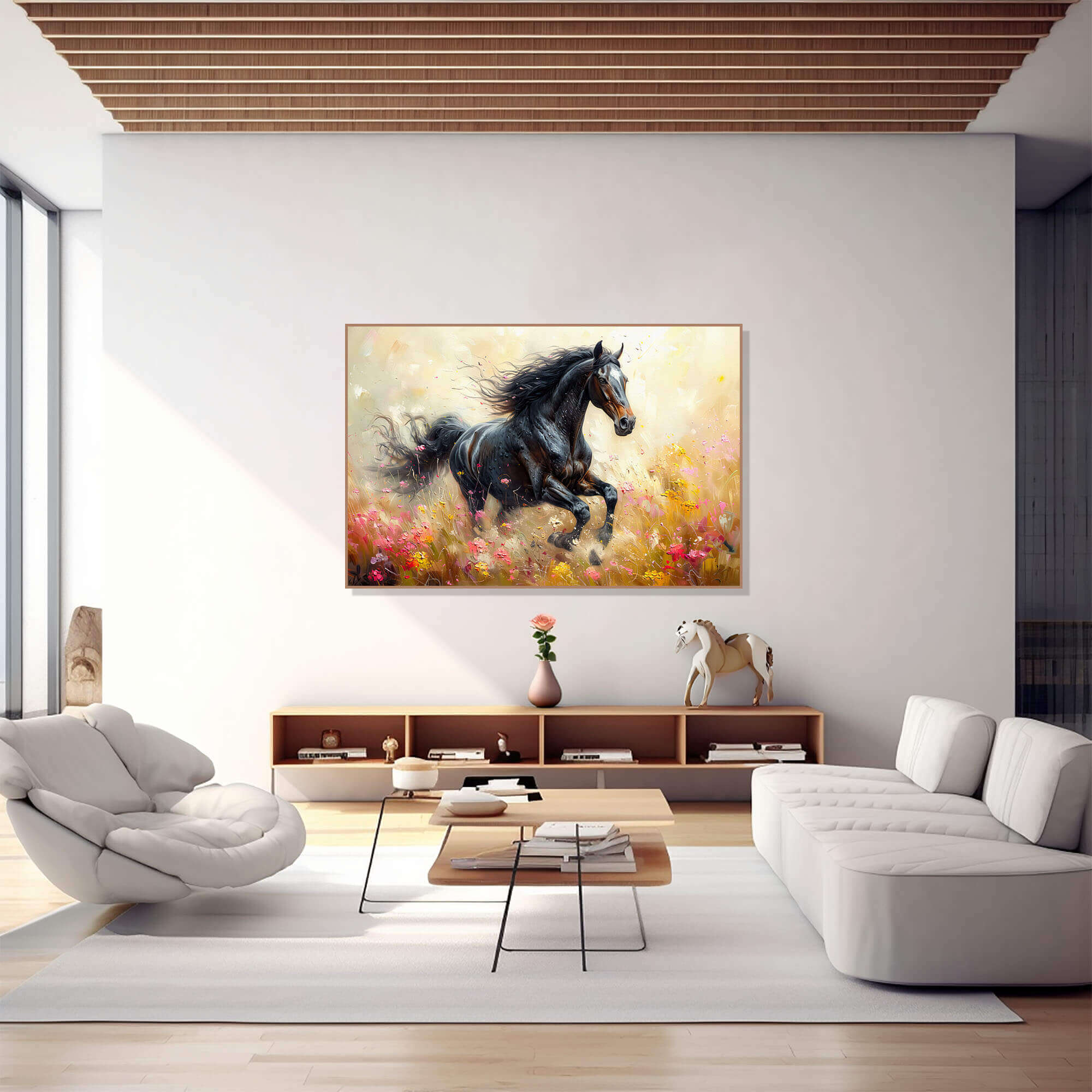 Running Horse Abstract Colorful Canvas Wall Art Modern Horse Art Print Horse Lover Gift Large Vibrant Wall Art Stylish Horse Print - Image 8