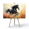Running Horse Abstract Colorful Canvas Wall Art Modern Horse Art Print Horse Lover Gift Large Vibrant Wall Art Stylish Horse Print
