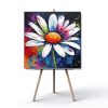 Colorful Floral Canvas Art - Vibrant Flower Painting & Colorful Home Decor Fine Art Print, Daisy Floral Artwork for Walls, Floral Canvas Art