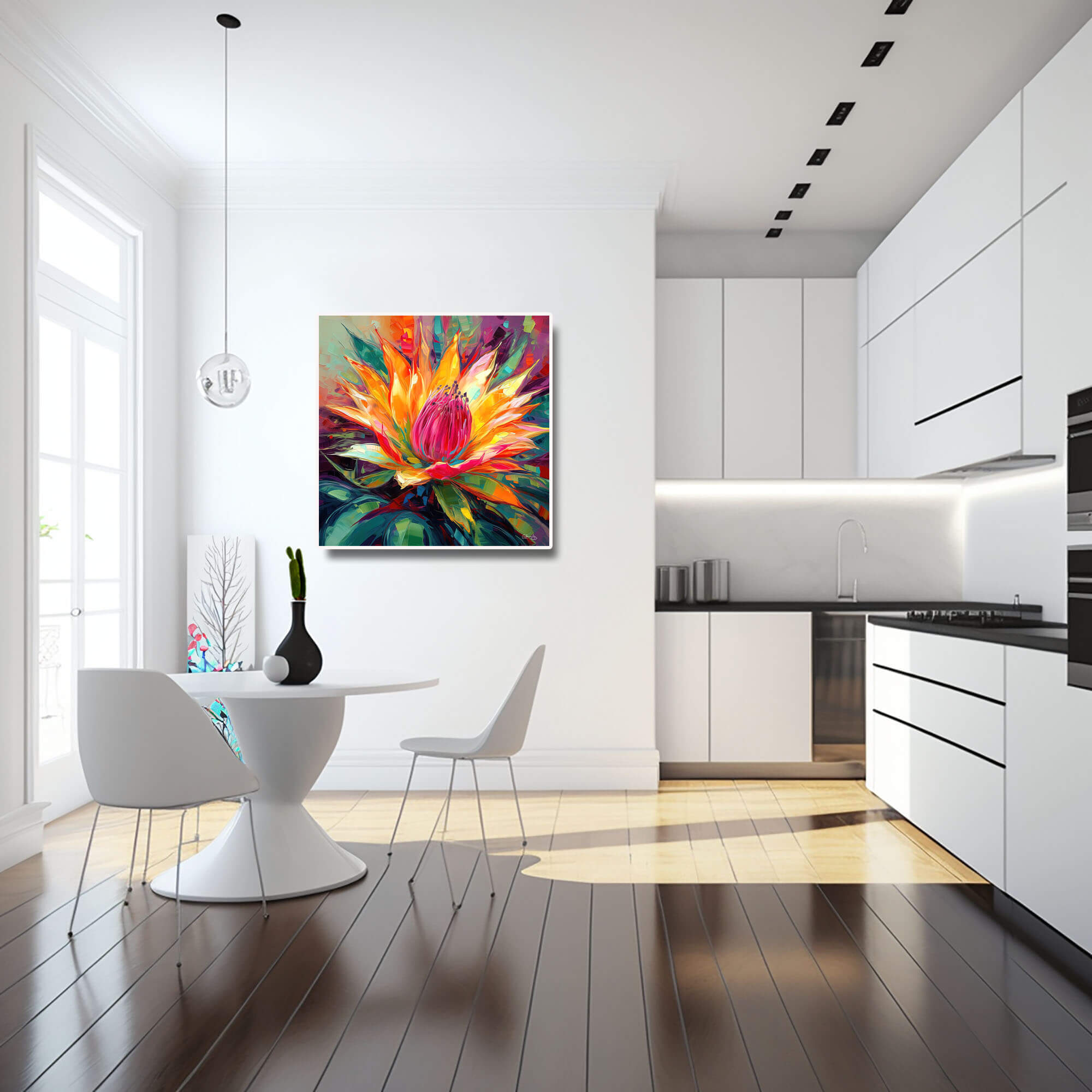 Orchid Cactus Canvas Print - Colorful Epiphyllum Flower Art for Elegant Home Décor & Abstract Wall Design, Floral Wall Art - Image 2