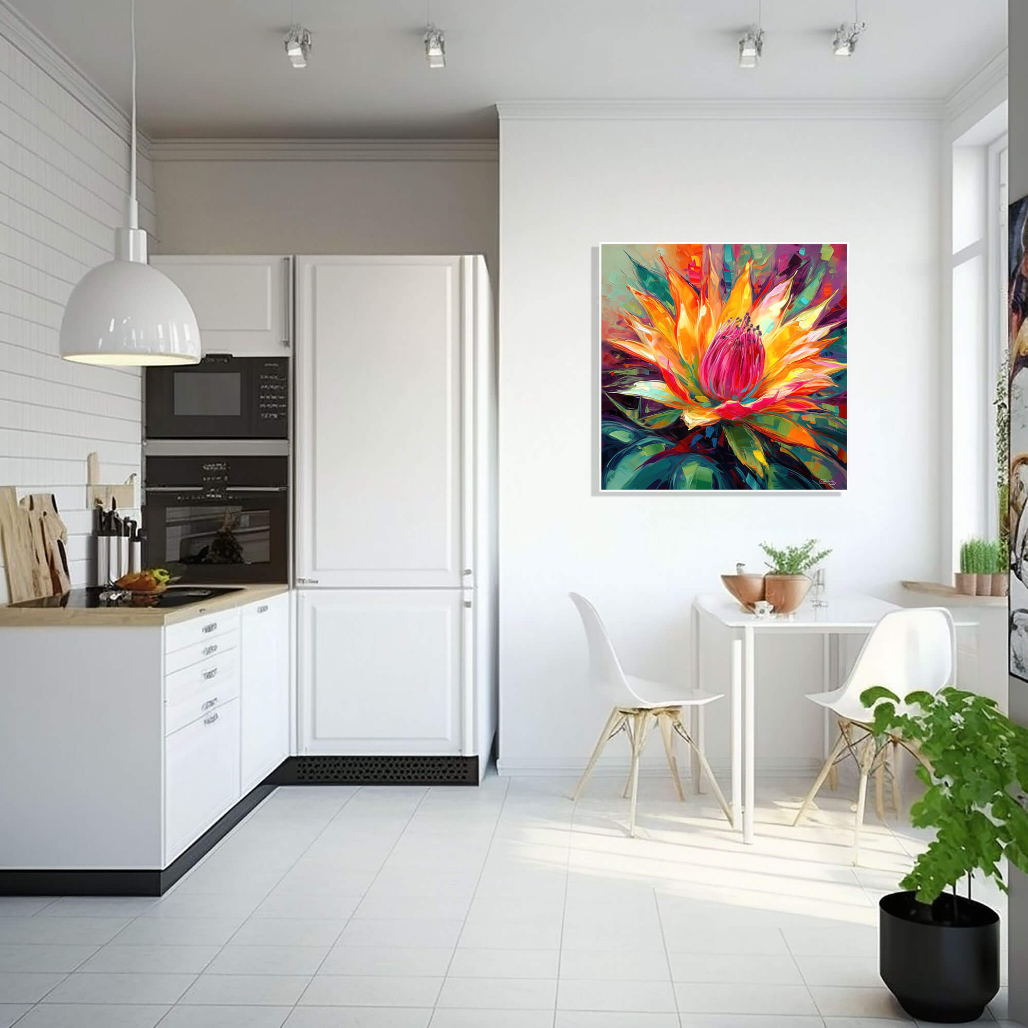 Orchid Cactus Canvas Print - Colorful Epiphyllum Flower Art for Elegant Home Décor & Abstract Wall Design, Floral Wall Art - Image 4