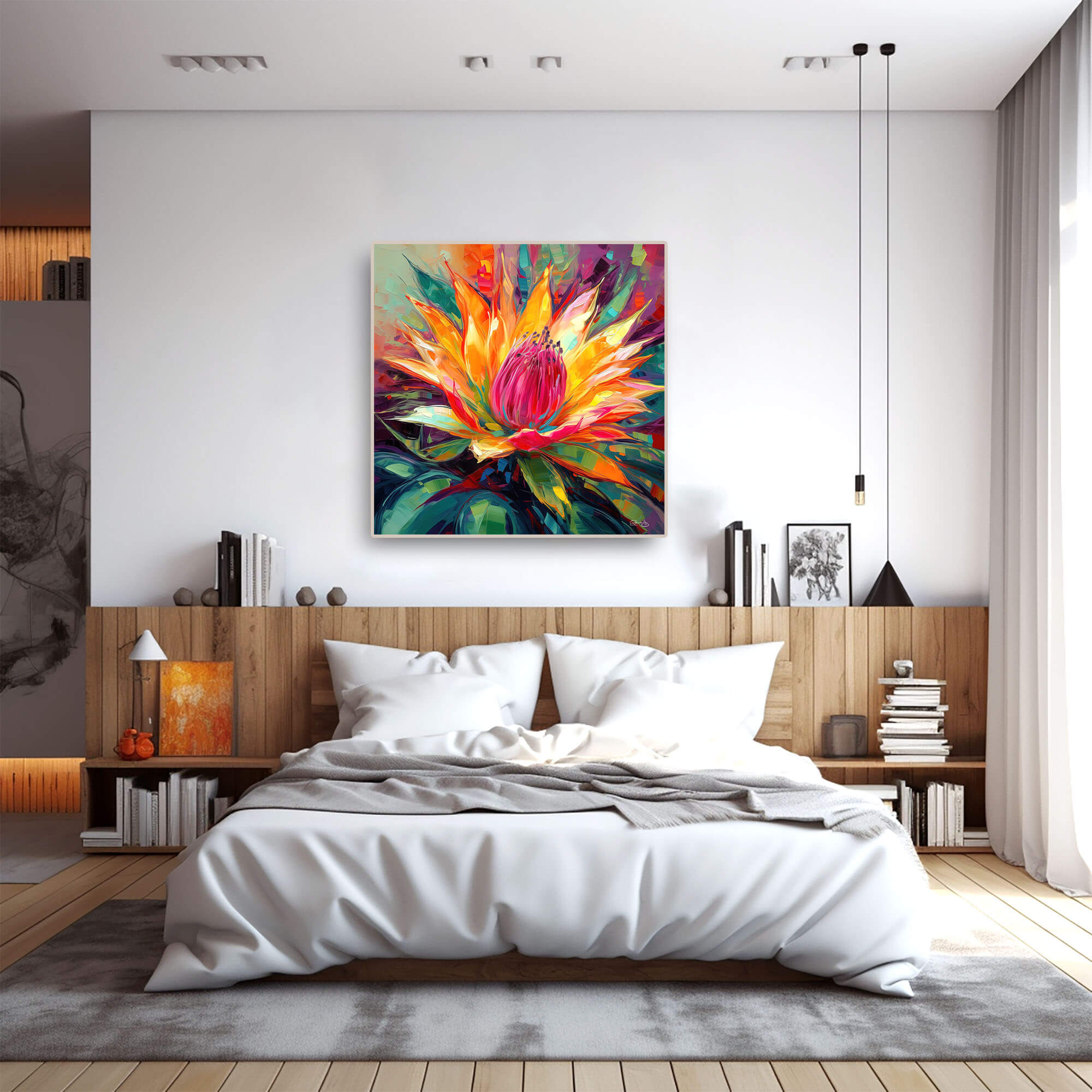 Orchid Cactus Canvas Print - Colorful Epiphyllum Flower Art for Elegant Home Décor & Abstract Wall Design, Floral Wall Art - Image 5