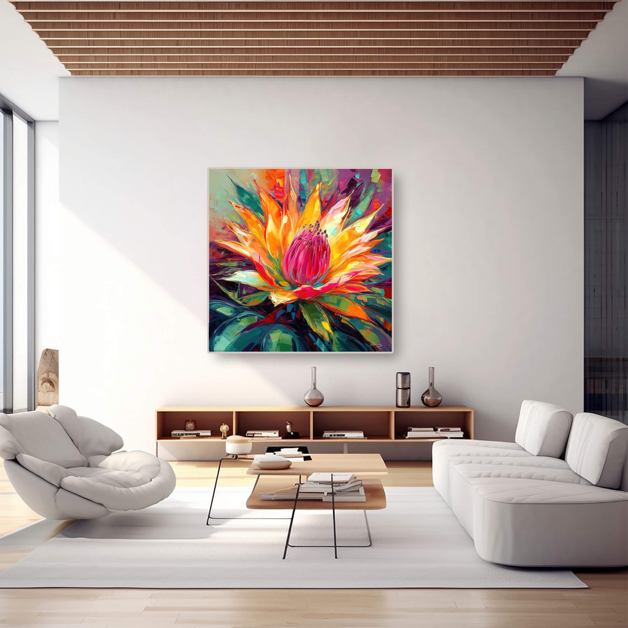 Orchid Cactus Canvas Print - Colorful Epiphyllum Flower Art for Elegant Home Décor & Abstract Wall Design, Floral Wall Art - Image 6