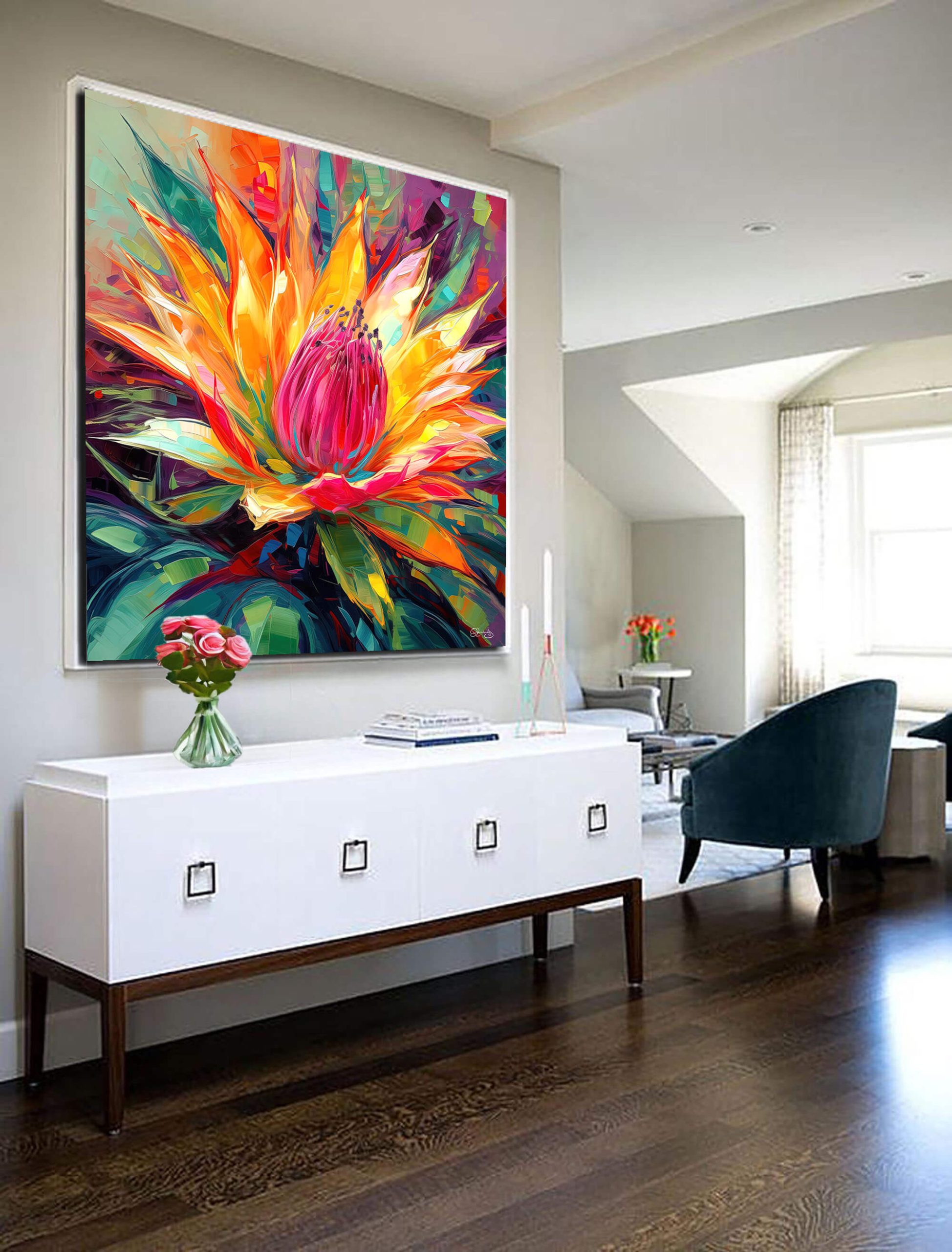 Orchid Cactus Canvas Print - Colorful Epiphyllum Flower Art for Elegant Home Décor & Abstract Wall Design, Floral Wall Art - Image 8