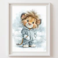 Alternative view of Safari Nursery Prints Set of 3 | Kids & Nursery Wall art | Safari Animal Nursery Decor |  Kids Room Decor | Animal Art | Baby Shower Gift
